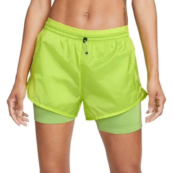 Nike Icon Clash Luxe 2 in 1 Layered Mid-Rise Running Shorts - Picture 1 of 7